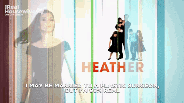 a poster for real housewives shows a woman and a family