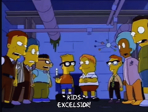 Excelsior The Simpsons GIF - Excelsior The Simpsons Stan Lee GIFs