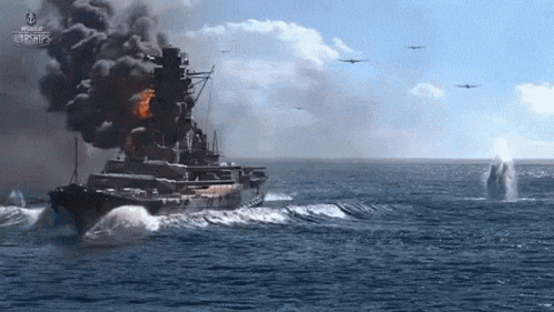 a world of warships game is being played on a computer