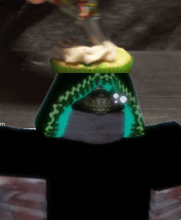 a person is making a sandwich with a slice of cucumber and whipped cream