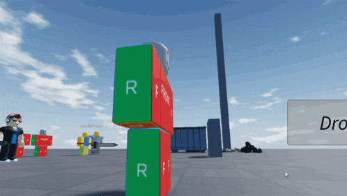 a screenshot of a video game with the letters r and r on the boxes