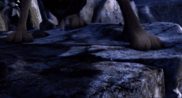 a close up of a cartoon wolf with a very angry look on his face