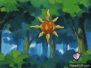 a cartoon of a sun in a forest with a wb logo