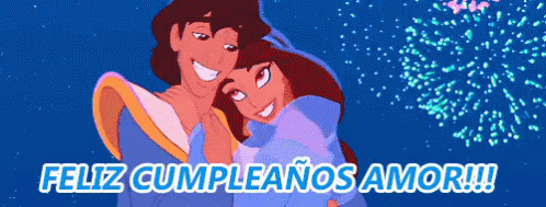 Feliz Cumpleaños Amor GIF - Aladin Jasmine Kiss GIFs