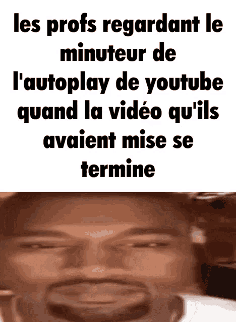 a picture of a man with a caption in french
