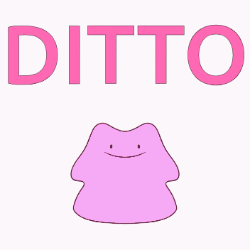 a drawing of a pikachu with the word ditto written above it