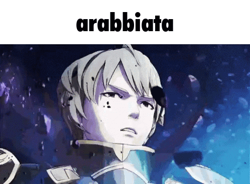 a cartoon of a man with the word arabiata on top
