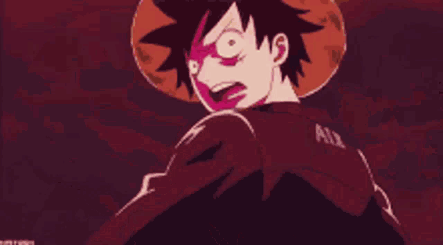 a cartoon character with a yellow light coming out of his eyes