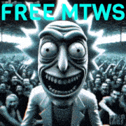 a poster for free mtws shows a cartoon character