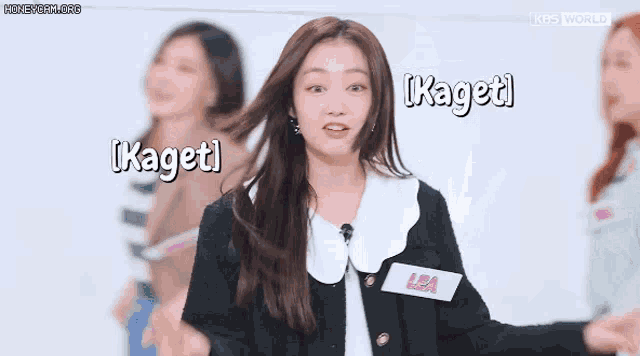 a girl with a name tag that says lisa