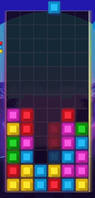 a game of tetris is being played on a computer screen