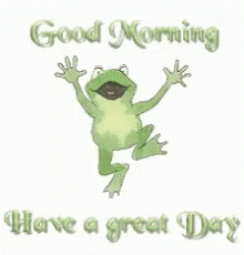 Good Morning Have A Nice Day GIF - Good Morning Have A Nice Day Frog GIFs