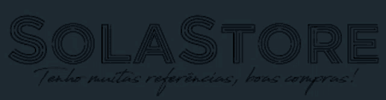 a blue sign that says solastore on a dark background