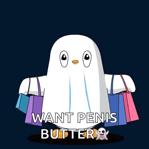 a trick or treat poster with a ghost with shopping bags