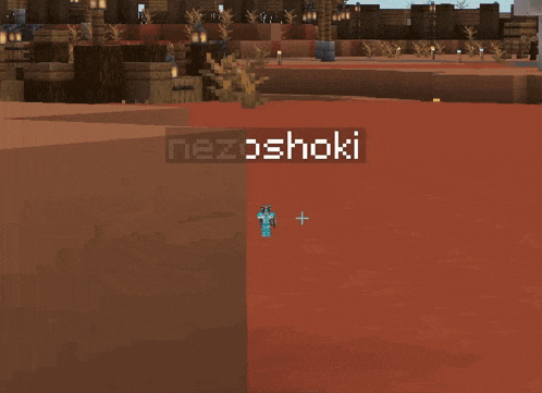 a minecraft character is standing in front of a sign that says cosmic