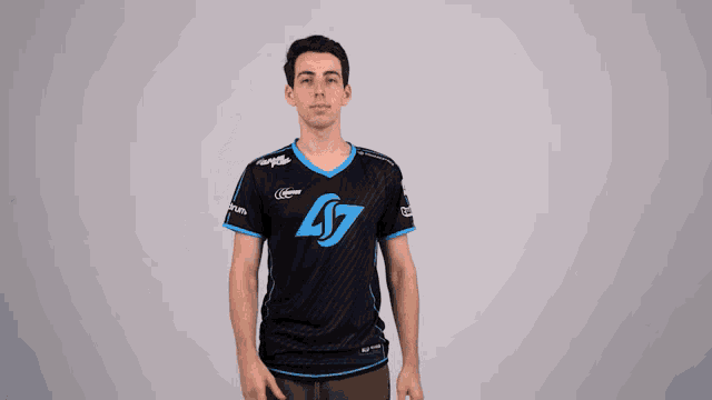 a man wearing a black shirt with the number 47 on it