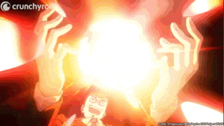 a crunchyroll logo can be seen in the background of a video