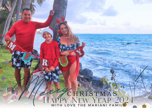 merry christmas and happy new year 2024 with love mariani family