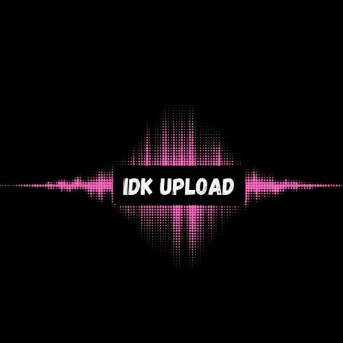 a black background with pink dots and the words idk upload