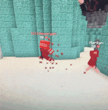 a screenshot of a minecraft game with marilyn and beverlyen