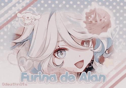 a picture of a girl with the name furino de alan