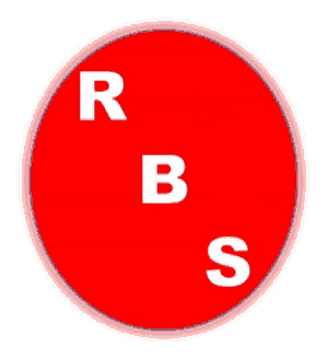 a red circle with the letter r on it