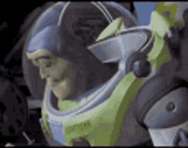 buzz lightyear from toy story is wearing a space suit