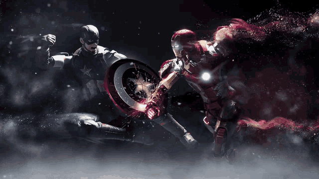 Captain Maerica Iron Man GIF - Captain Maerica Iron Man Avengers GIFs
