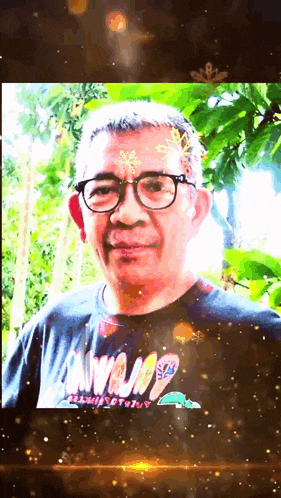 a man wearing glasses and a shirt that says always on it