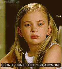 a young girl says " i don t think i like you anymore "