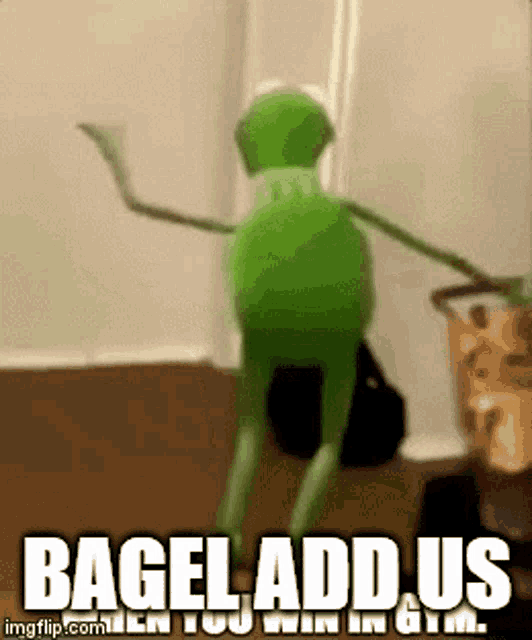 Bagel Add Us Dancing GIF - Bagel Add Us Dancing Kermit The Frog GIFs