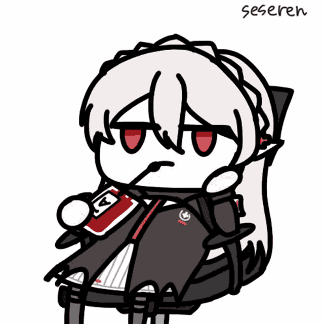 a drawing of a girl with the name seseren written on the bottom
