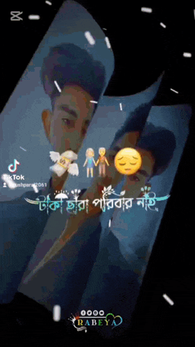 a tiktok video of a man holding a doll