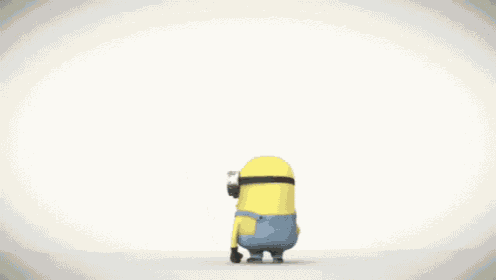 a cartoon minion with a big eye and a huge mouth