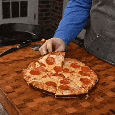 Grabbing A Slice Of Pizza The Hungry Hussey GIF