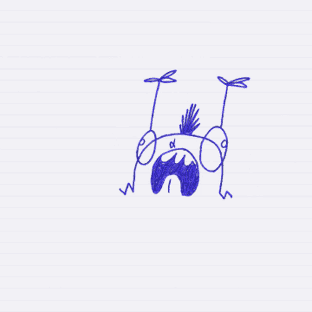 a drawing of a person with the words " no panic " below it