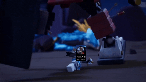 a cartoon character is laying on the ground with a light coming out of his chest