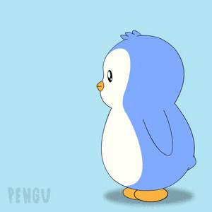 a penguin is holding up a plate that says weth