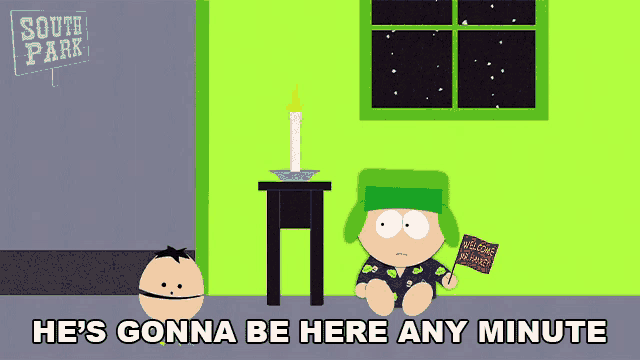 a south park cartoon with a sign that says south park