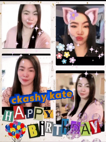 a collage of pictures of a woman with the name ckashy kate on the top