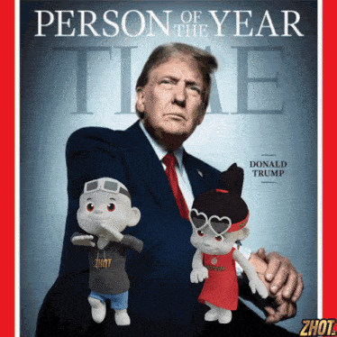 donald trump is featured on the cover of a time magazine