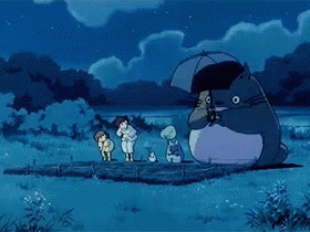 My Neighbor Totoro Umbrella GIF - My Neighbor Totoro Umbrella Worship GIFs