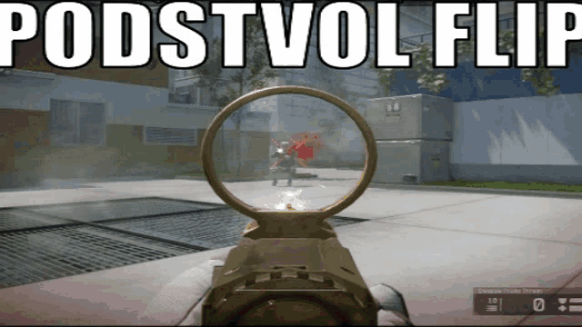 a screenshot of a video game with the words " podstvol flip "
