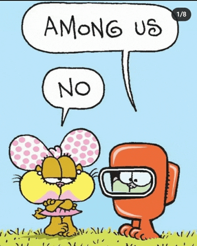 garfield and among us are talking to each other