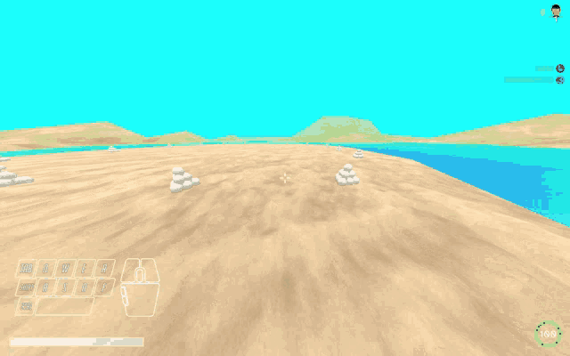 a screenshot of a video game shows a hand holding a mouse and a green button that says 100 %