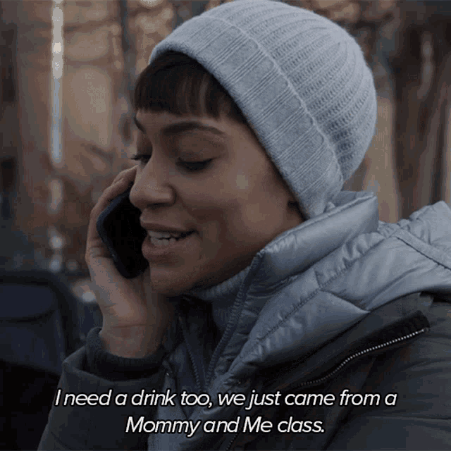 I Need A Drink Too We Just Came From A Mommy And Me Class Lucca Quinn GIF - I Need A Drink Too We Just Came From A Mommy And Me Class Lucca Quinn The Good Fight GIFs