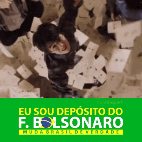 a poster that says eu sou deposito do f. bolsonaro