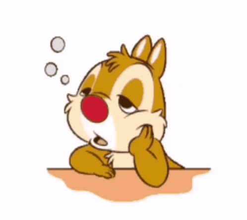 a cartoon squirrel with a red nose and the words goodnight