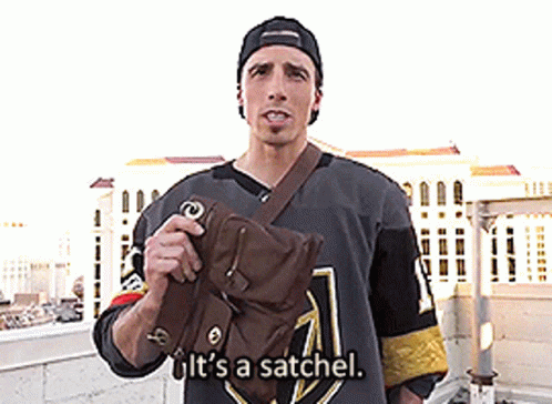 Marc Andre Fleury Its A Satchel GIF - Marc Andre Fleury Its A Satchel Vegas Golden Knights GIFs