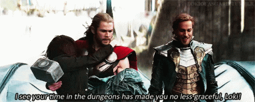 No Less Graceful Time In The Dungeons GIF - No Less Graceful Time In The Dungeons Loki GIFs